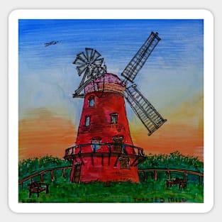Watercolor Sketch - Thaxted Windmill, Essex 2018 Sticker